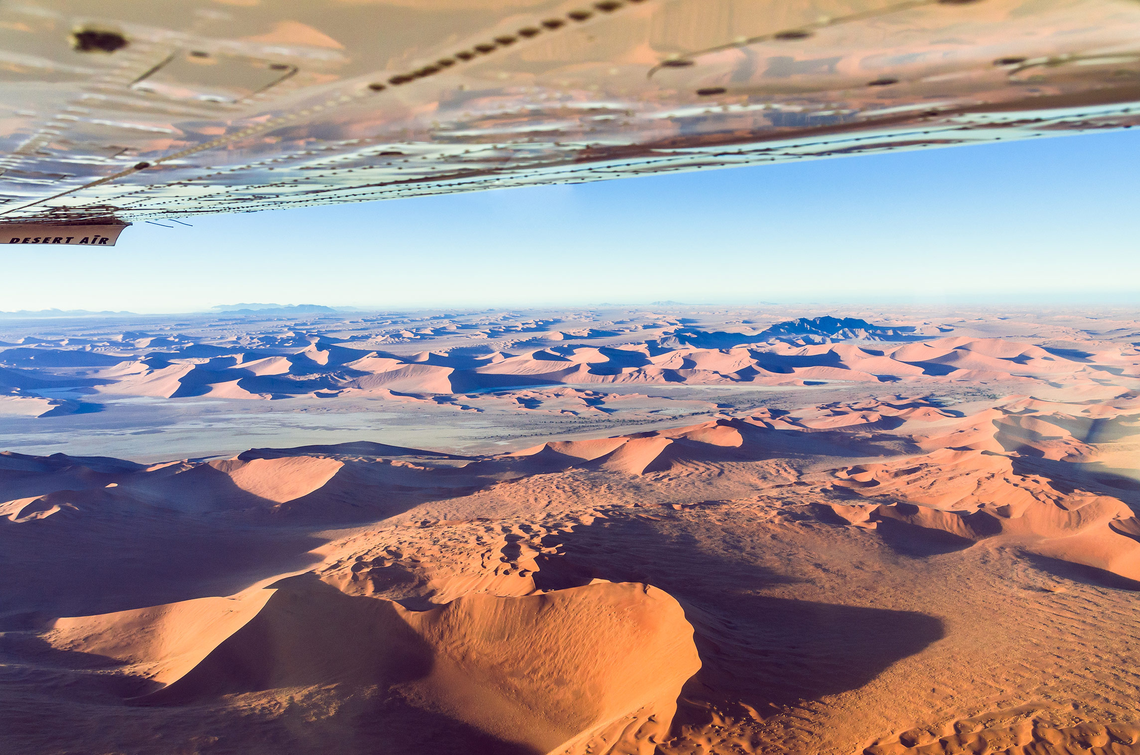 Cessnaflug über die Namib Wüste