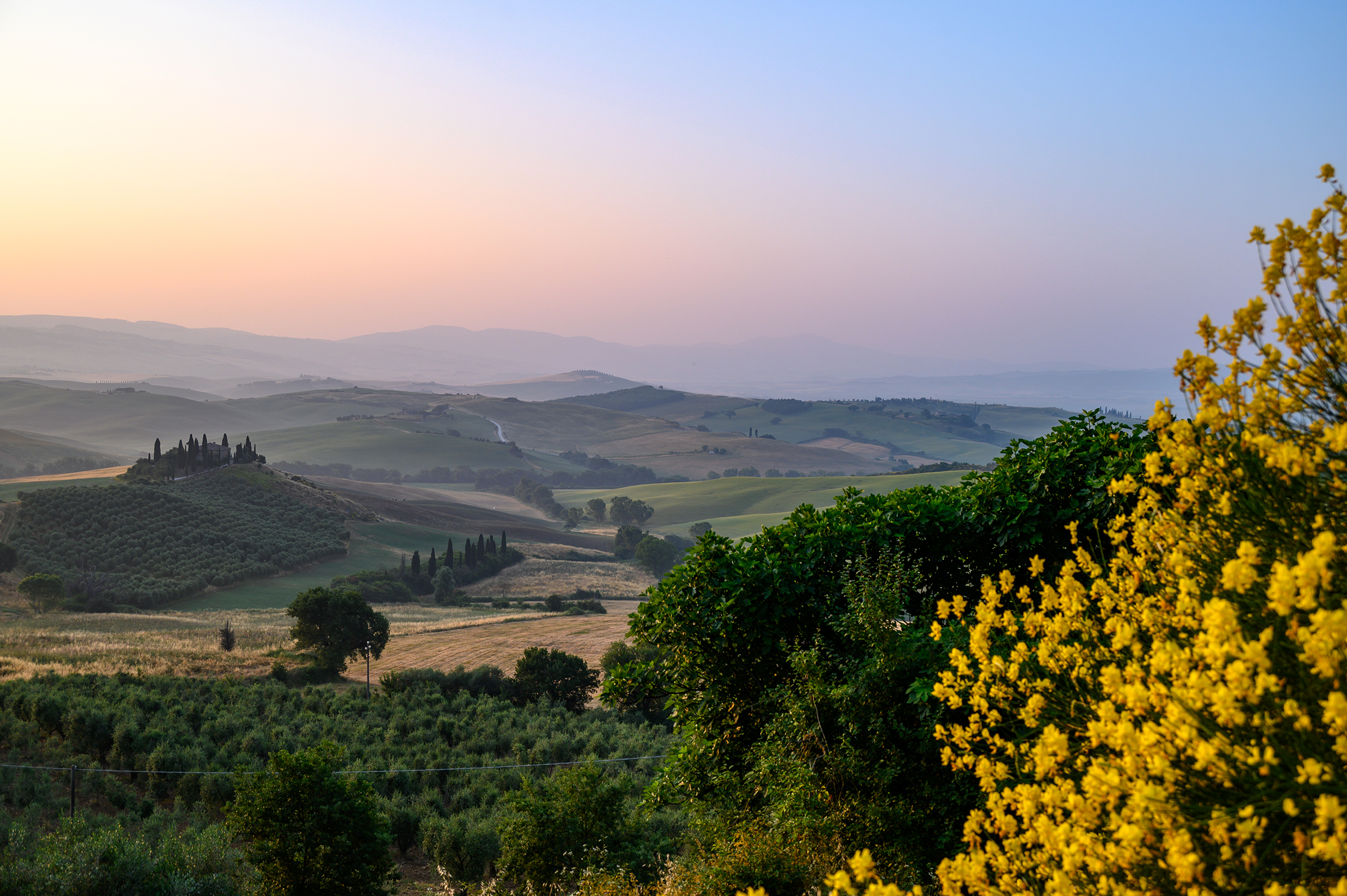 Val d'Orcia, Blick auf „Podere Belvedere“
